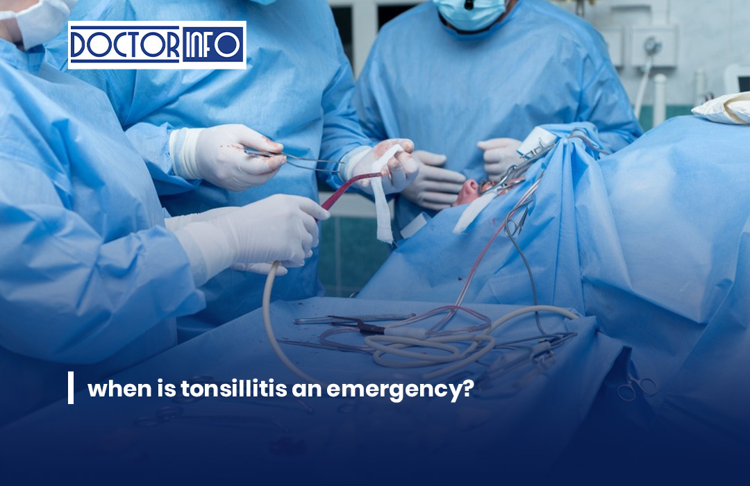 when is tonsillitis an emergency?